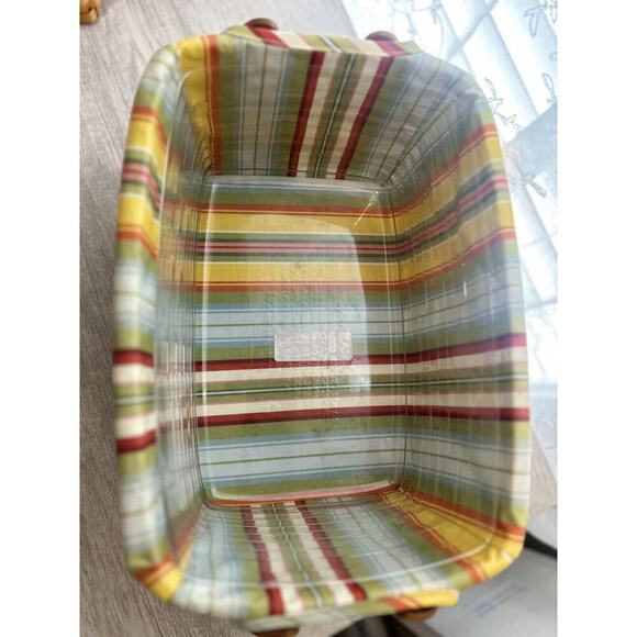 Longaberger Lunchbox Basket Sunflower stripe liner & Protector Lunch box - Picture 4 of 6